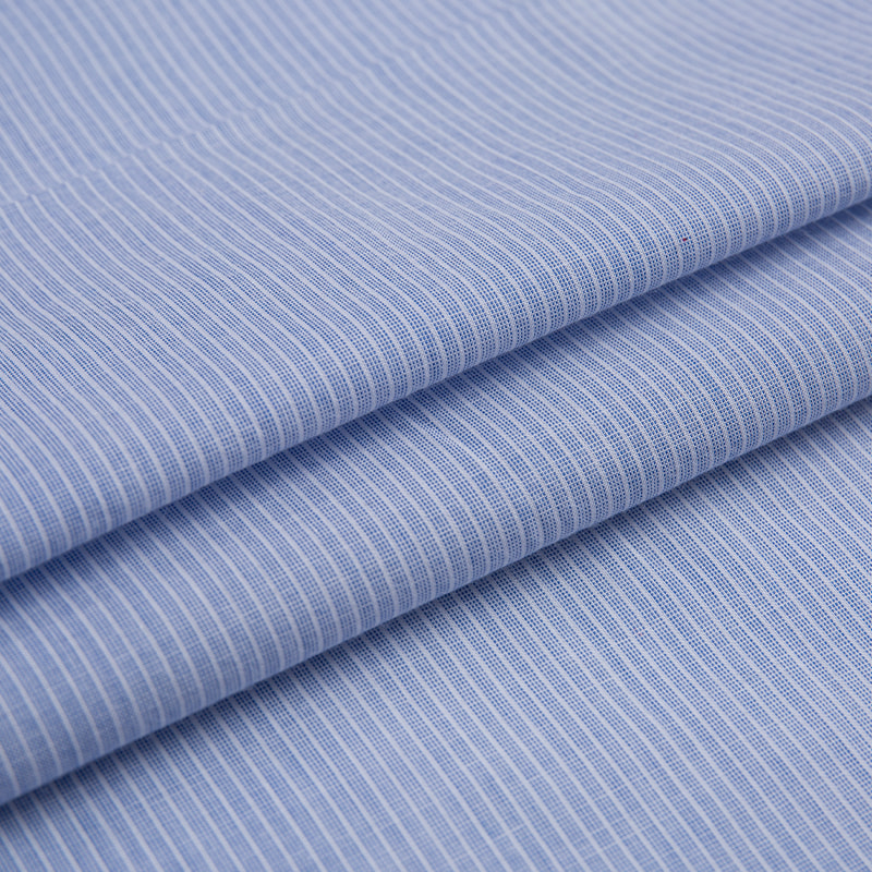 Tela de popelina teñida con hilo de rayas para ropa