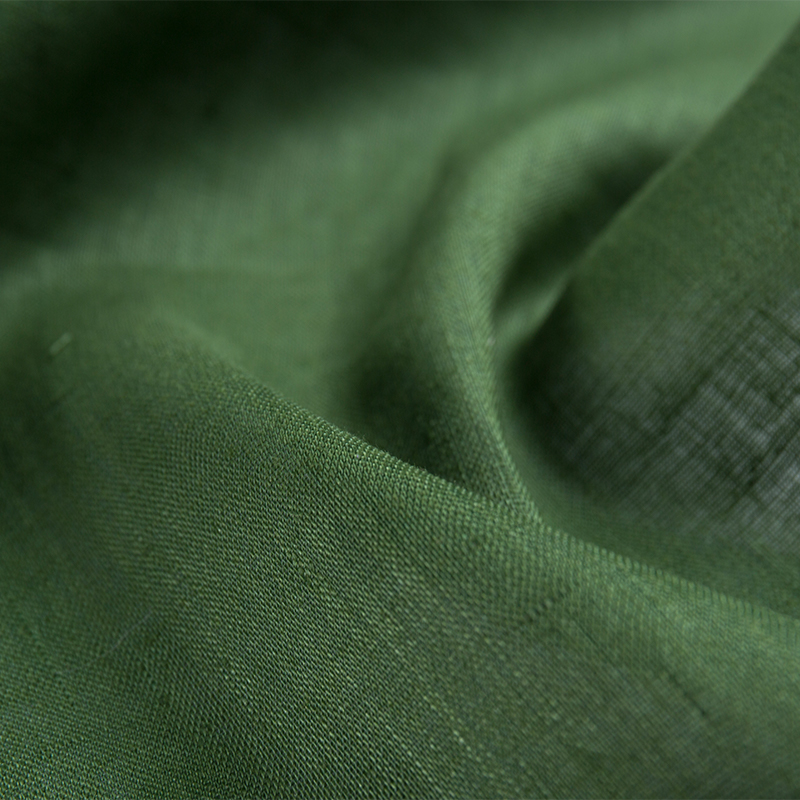 Tejido de satén de lino brillante elástico para vestidos