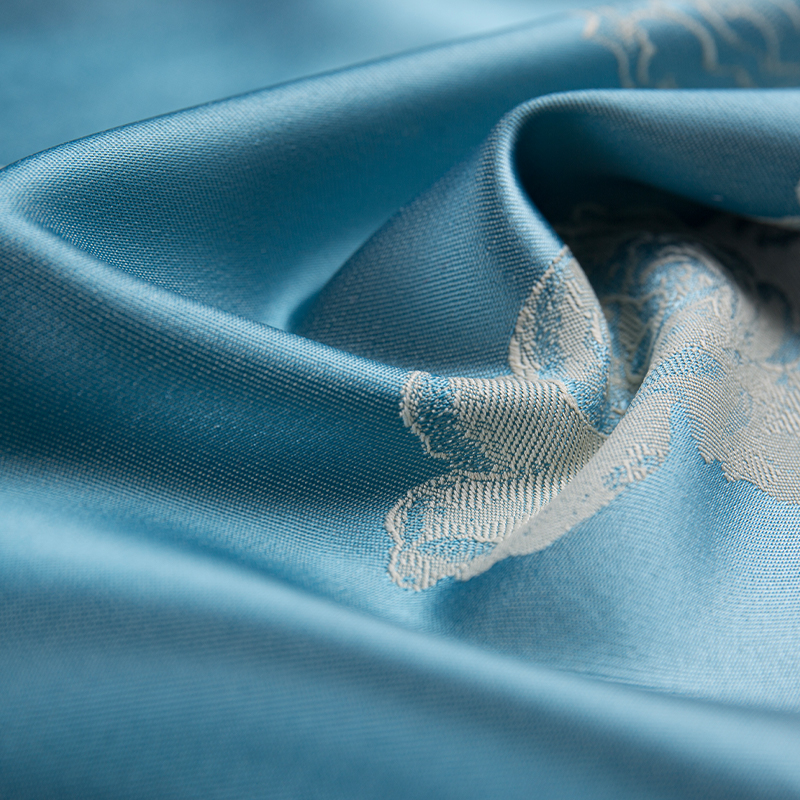 Tejido satinado jacquard sedoso resistente a la decoloración lavable